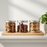 Plastic Jar With Aluminium Lid 10x10cm 600m