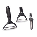 Plastic Kitchen Peelers (Set of 3) Black