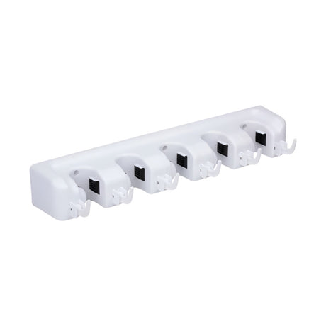 Plastic Rack Hook Cleaning Items White