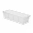 Plastic Storage Organizer 4 Compartments White 3.5L