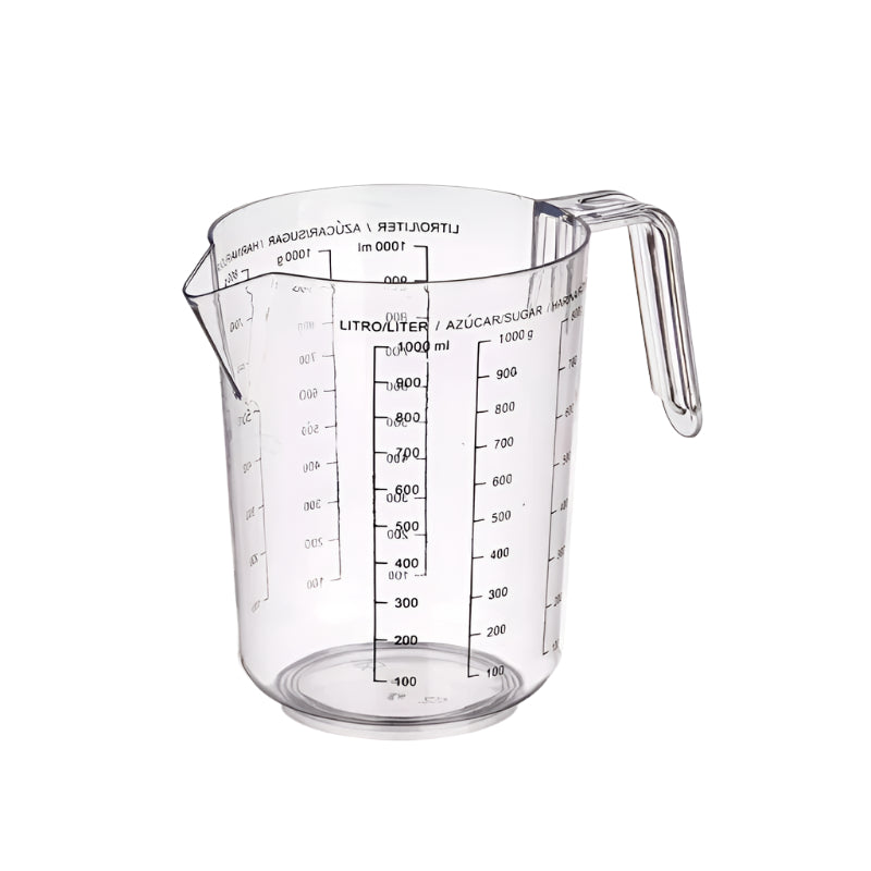Plastic Transparent Meter Jar 1L