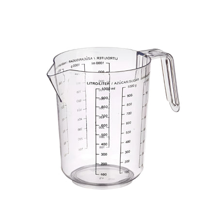Plastic Transparent Meter Jar 1L