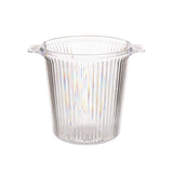 Plastic Triped Ice Bucket Transparent