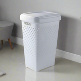 Plastic Zoom Laundry Hamper 70L White
