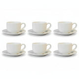 Porcelain Cup & Saucer 220ml White (Set of 12)