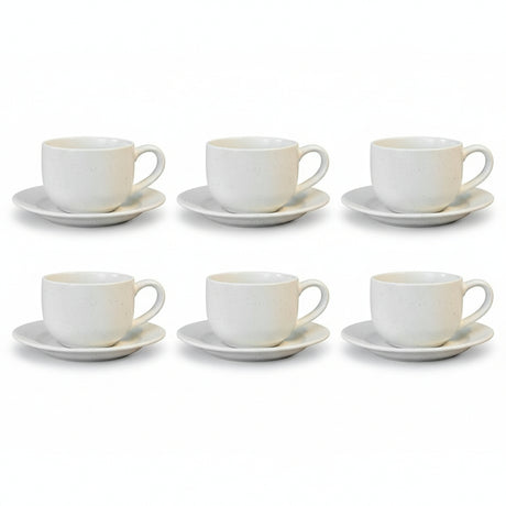 Porcelain Cup & Saucer 220ml White (Set of 12)