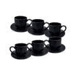 Porcelain Coffee Cup With Saucer 220ml (Set of 6)
