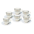 Porcelain Coffee Cup With Saucer (Set of 6) 200ml