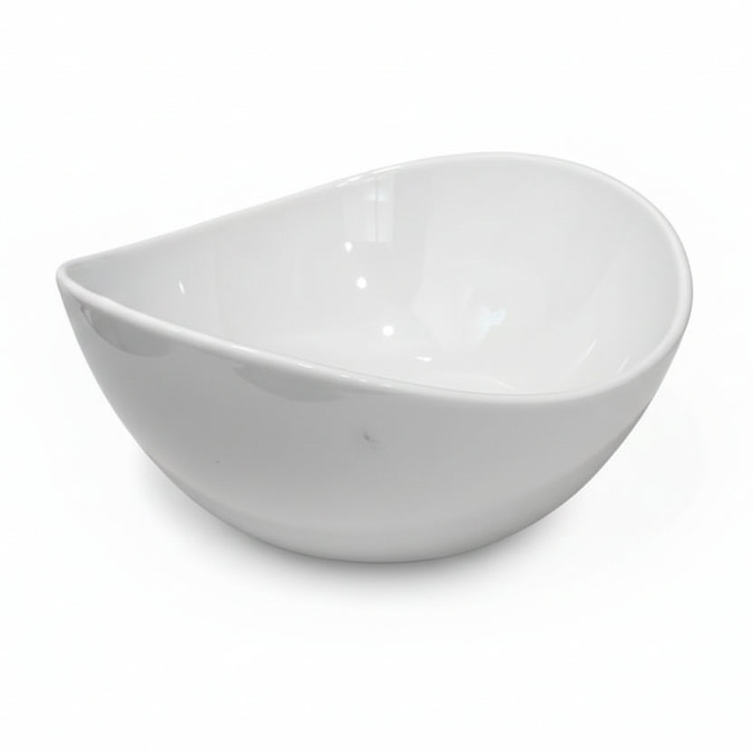 Porcelain Oval Salad Bowl 21cm White