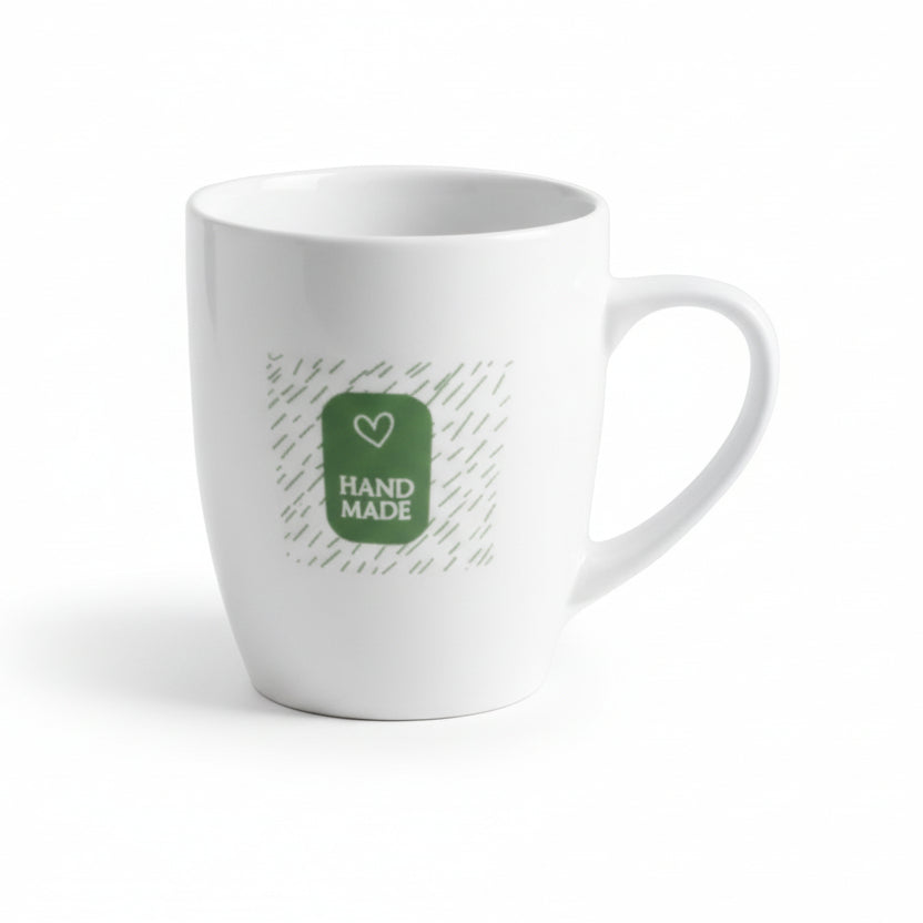 Porcelain Serving Mug 350ml White Hand Made