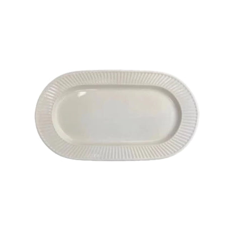 Porcelain Serving Oval Plate 13.5" White