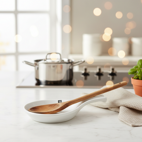 Porcelain Spoon Rest White 29cm