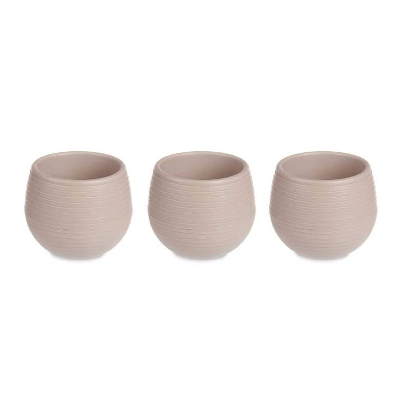 Pots Water Reservoir 13cm Taupe Set of 3
