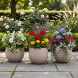 Pots Water Reservoir 13cm Taupe Set of 3