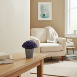 Artificial Mini Flowers In Grey Dots Pot Assorted Colors