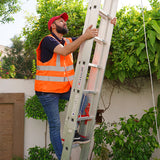 4 Section Aluminium Industrial Ladder 4*14 Steps (4*4Mt) Premium