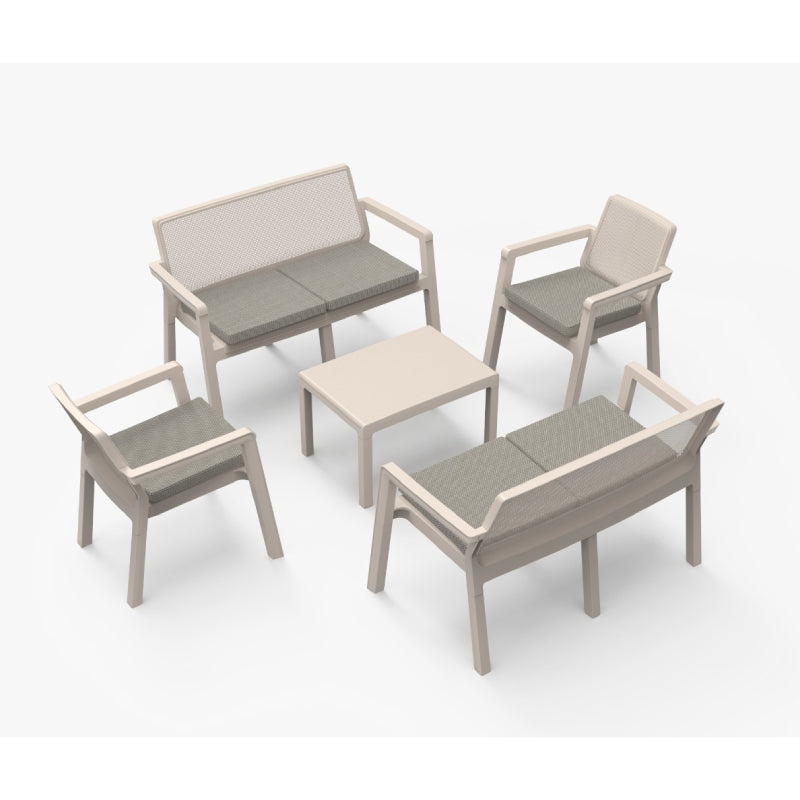 Garden Set Prestij 6 Persons Beige