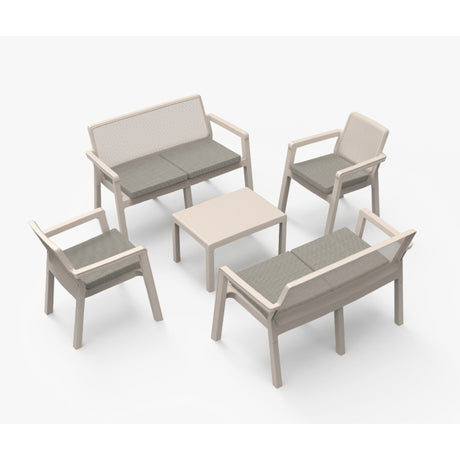 Garden Set Prestij 6 Persons Beige