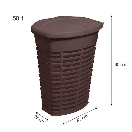 Prima Nova Palm Laundry Basket Brown