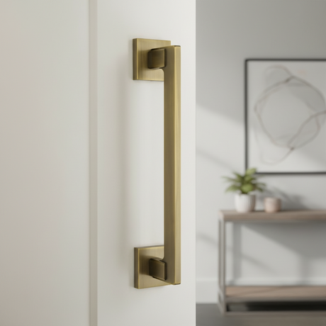 Pull Handle On Straight Square Rose WAB