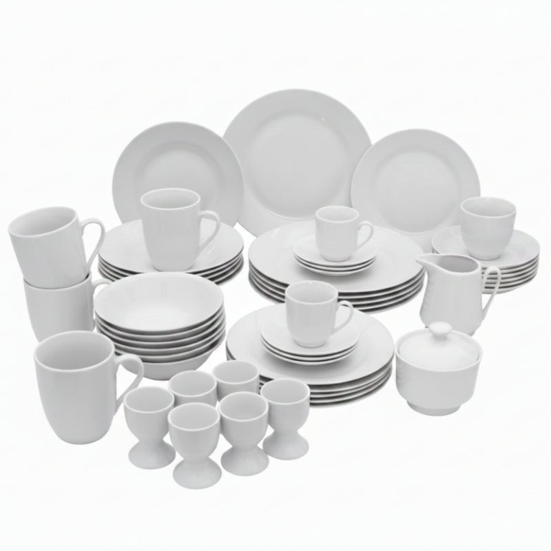Porcelain Dinner 47 Piece Set White