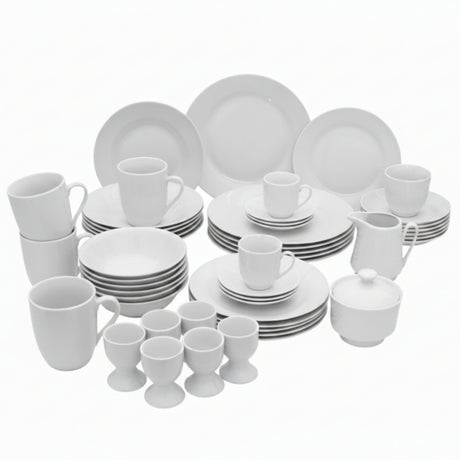 Porcelain Dinner 47 Piece Set White