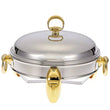 Stainless Steel Food Warmer Round 2.5L Gold