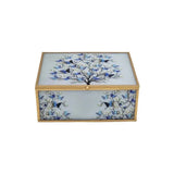 Jewelry Box Butterfly Blue Large