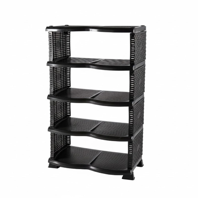 Rattan Eco Shoes Rack Black