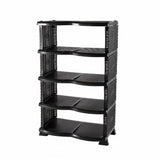Rattan Eco Shoes Rack Black