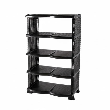 Rattan Eco Shoes Rack Black