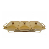 Rectangle 3in1 Burner Dish 1.5L Gold