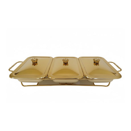 Rectangle 3in1 Burner Dish 1.5L Gold