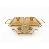 Rectangle Burner Dish 2L Gold