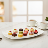 Rectangle Porcelain Serving Tray 41cm White