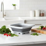 Collapsible Rectangular Strainer With Adjustable Handles