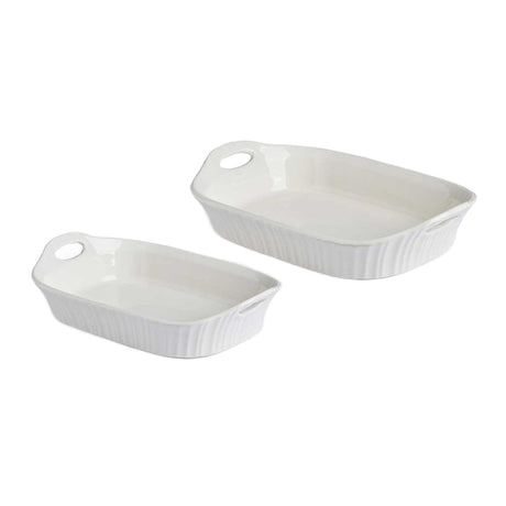 Rectangular Baking Plate With Open Handle Set of 2