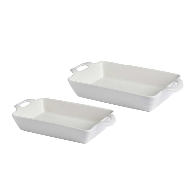 Rectangular Baking Plate With Open Handle Set of 2