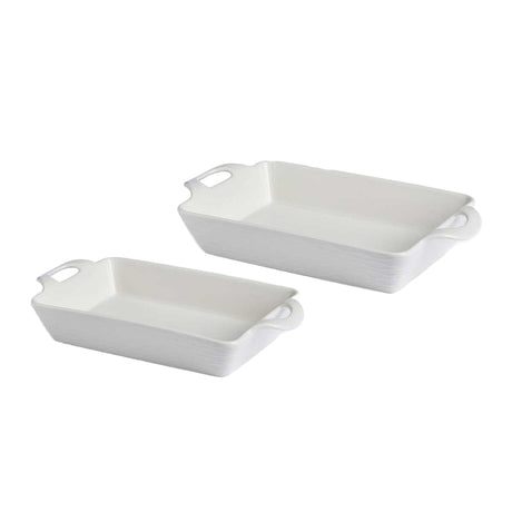 Rectangular Baking Plate With Open Handle Set of 2