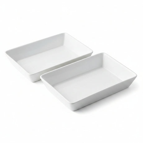 Rectangular Porcelain Serving Dish Set of 2pcs 21.5cm