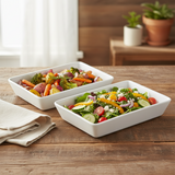 Rectangular Porcelain Serving Dish Set of 2pcs 21.5cm