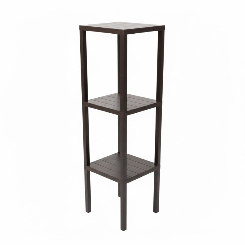 Rectangular Rack Lombok 3 Levels Brown