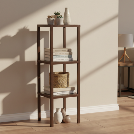 Rectangular Rack Lombok 3 Levels Brown