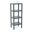 Rectangular Rack Lombok 4 Levels Grey