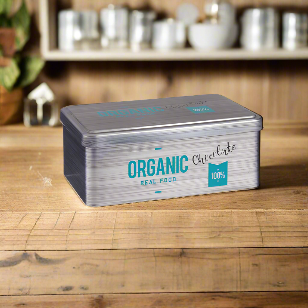 Rectangular Tin Chocolate Organic Can
