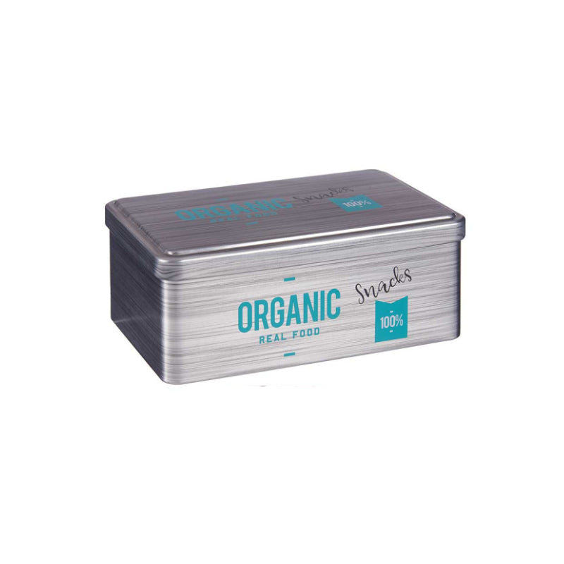 Rectangular Tin Snacks Organic Can