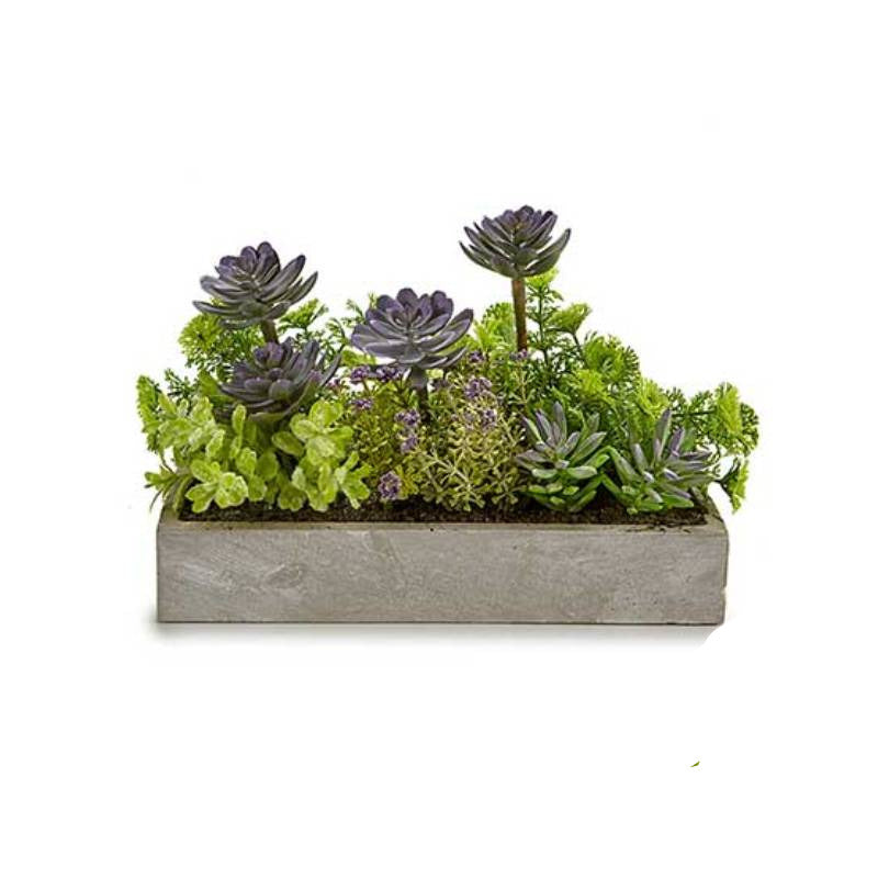 Rectangular Window Box Grey Mix