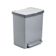 Recycling Bin 25L With Separator Grey