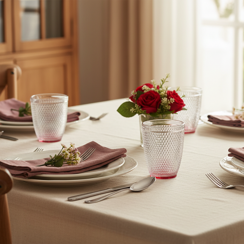 Red Points Water Serving Glass 300ml (Set of 6)