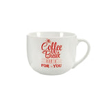 Red Printed Porcelain Coffee Mug 500ml